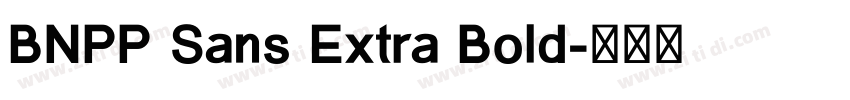 BNPP Sans Extra Bold字体转换
